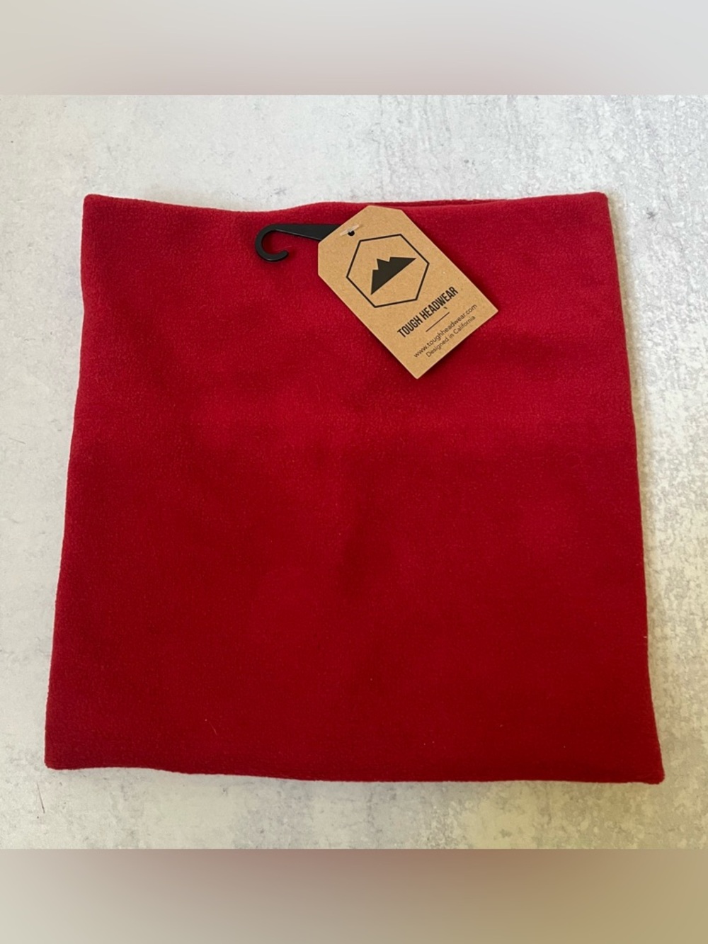 Tough Headwear Fleece Neck Gaiter Loop Scarf Red NEW